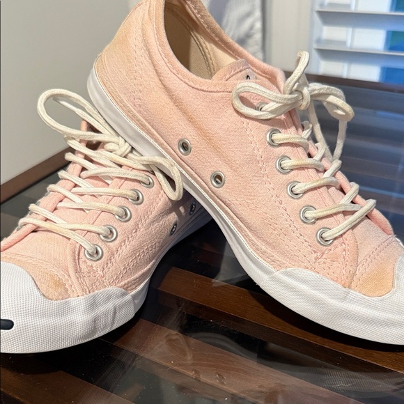 Converse Jack Purcell Light Peach Canvas Sneakers - Picture 2 of 7